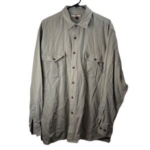 Tommy Bahama Men's Long Sleeve Button Down Shirt Silk Cotton Blend Large